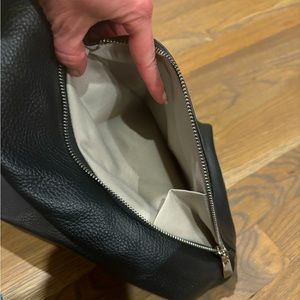 Genuine black leather mini backpack by Valentina. Never used.